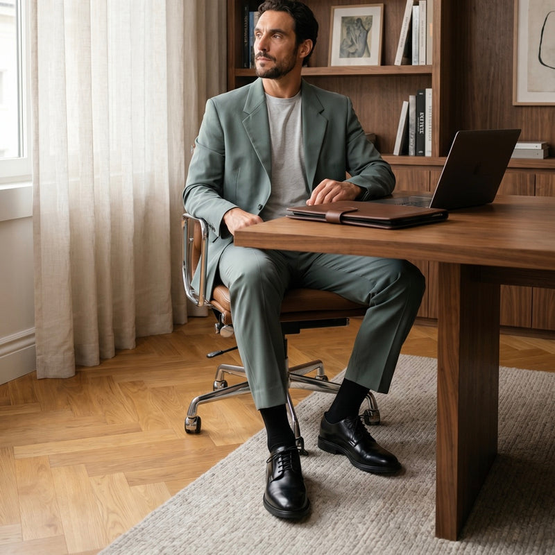 Au bureau — Men’s Cotton Graduated Compression Socks – Class 2